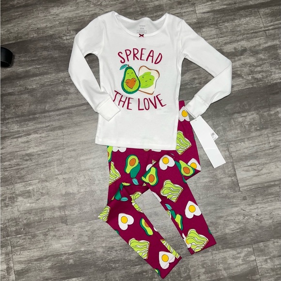New Carters Spread the love 4pc pjs - Picture 7 of 14